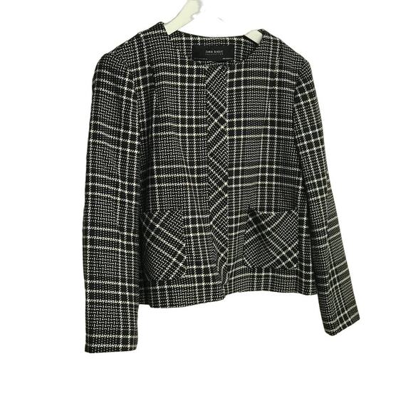 Zara plaid checkered jacket with back pleat size XS - Picture 2 of 14